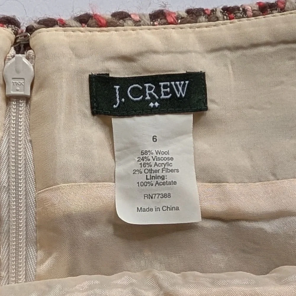 J.Crew Classic Tweed A-Line Mini Skirt Women’s size 6